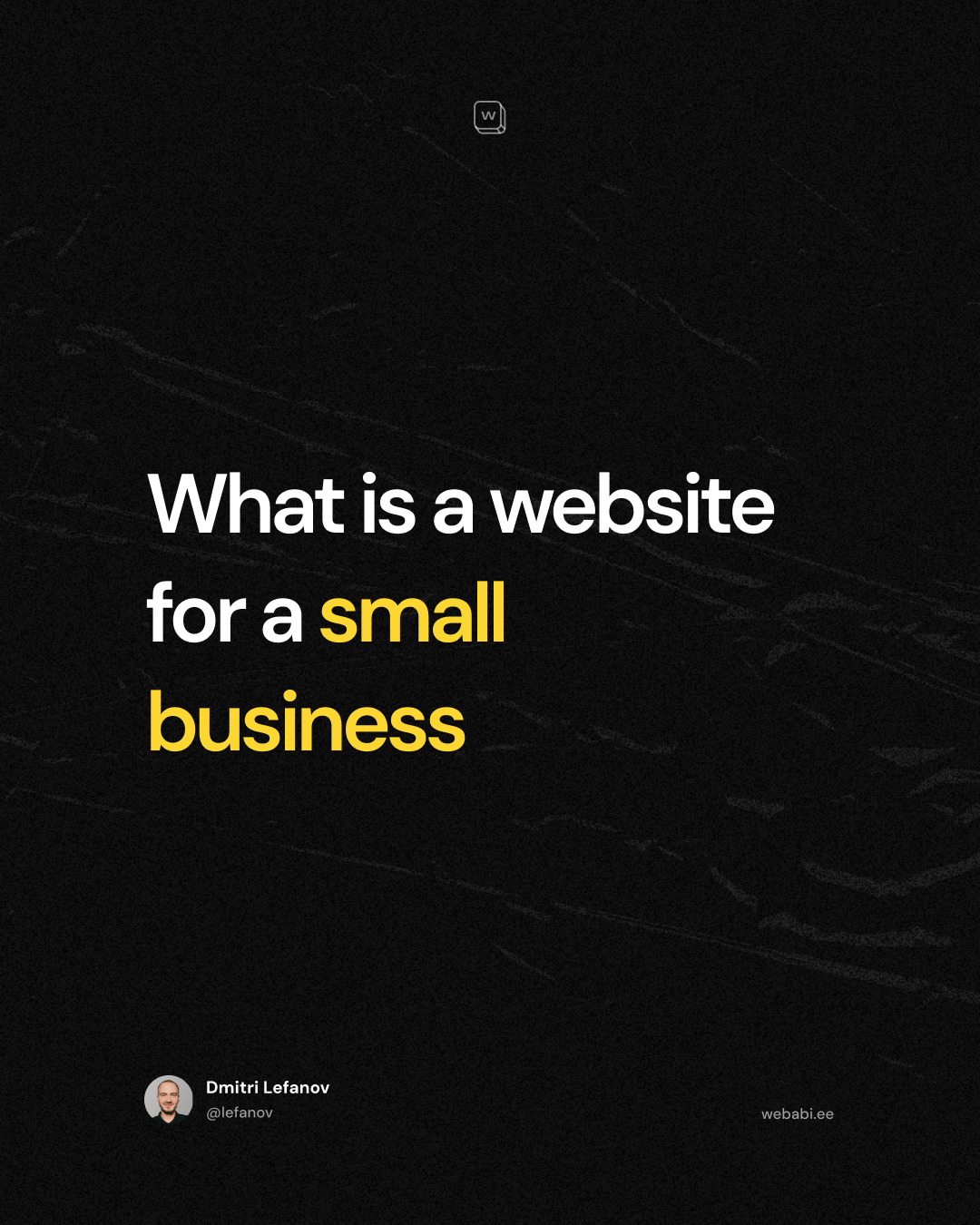 what is a website for a small business